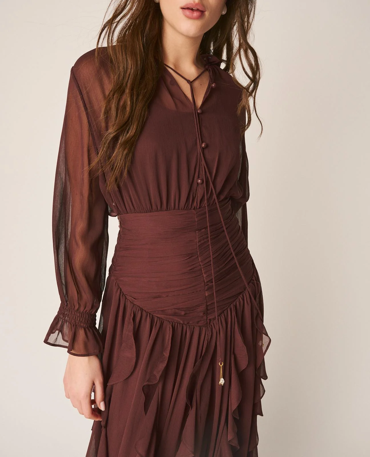 BLUSA SEMITRANSPARENTE VOLANTES - Image 4