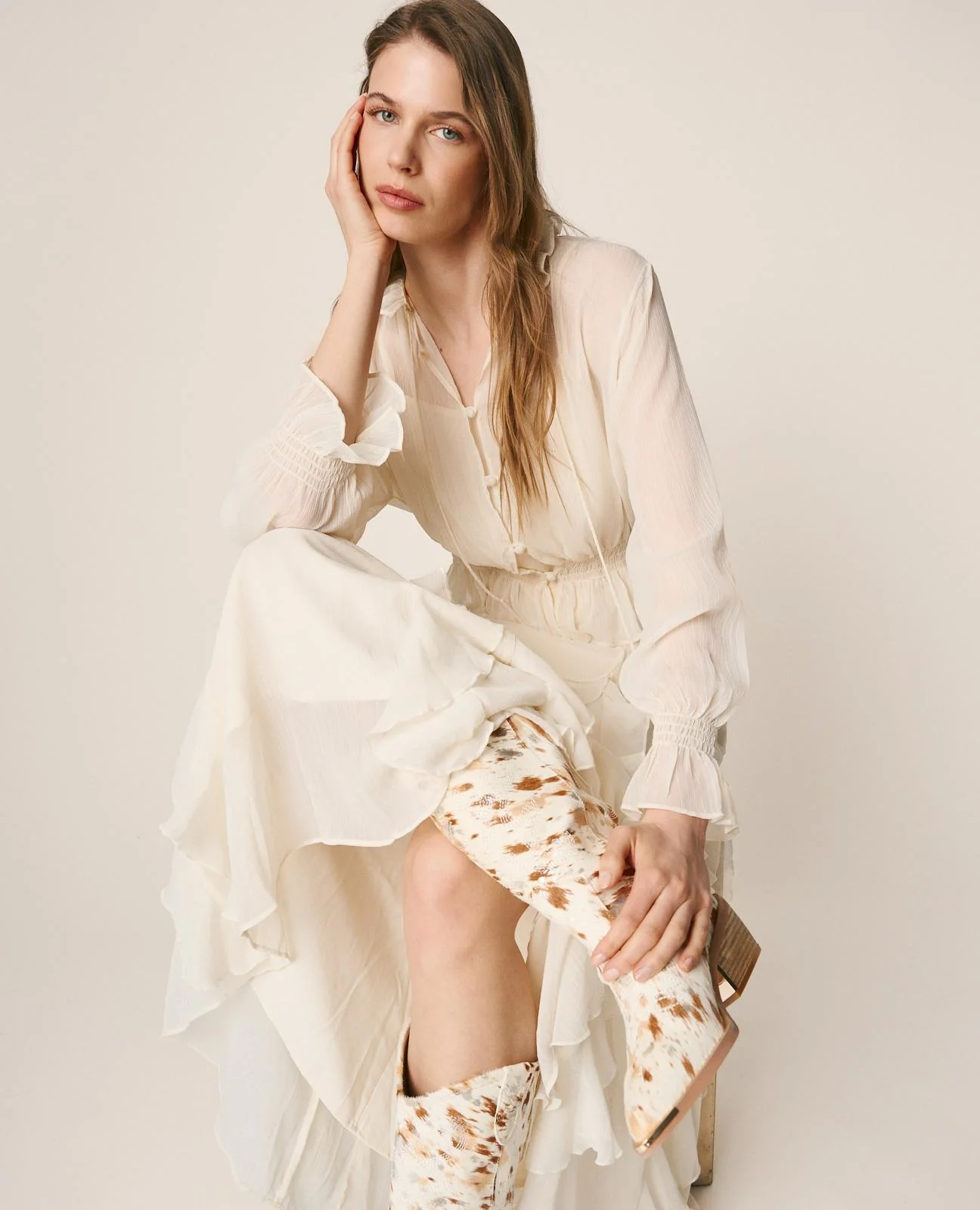 BLUSA SEMITRANSPARENTE VOLANTES - Image 9