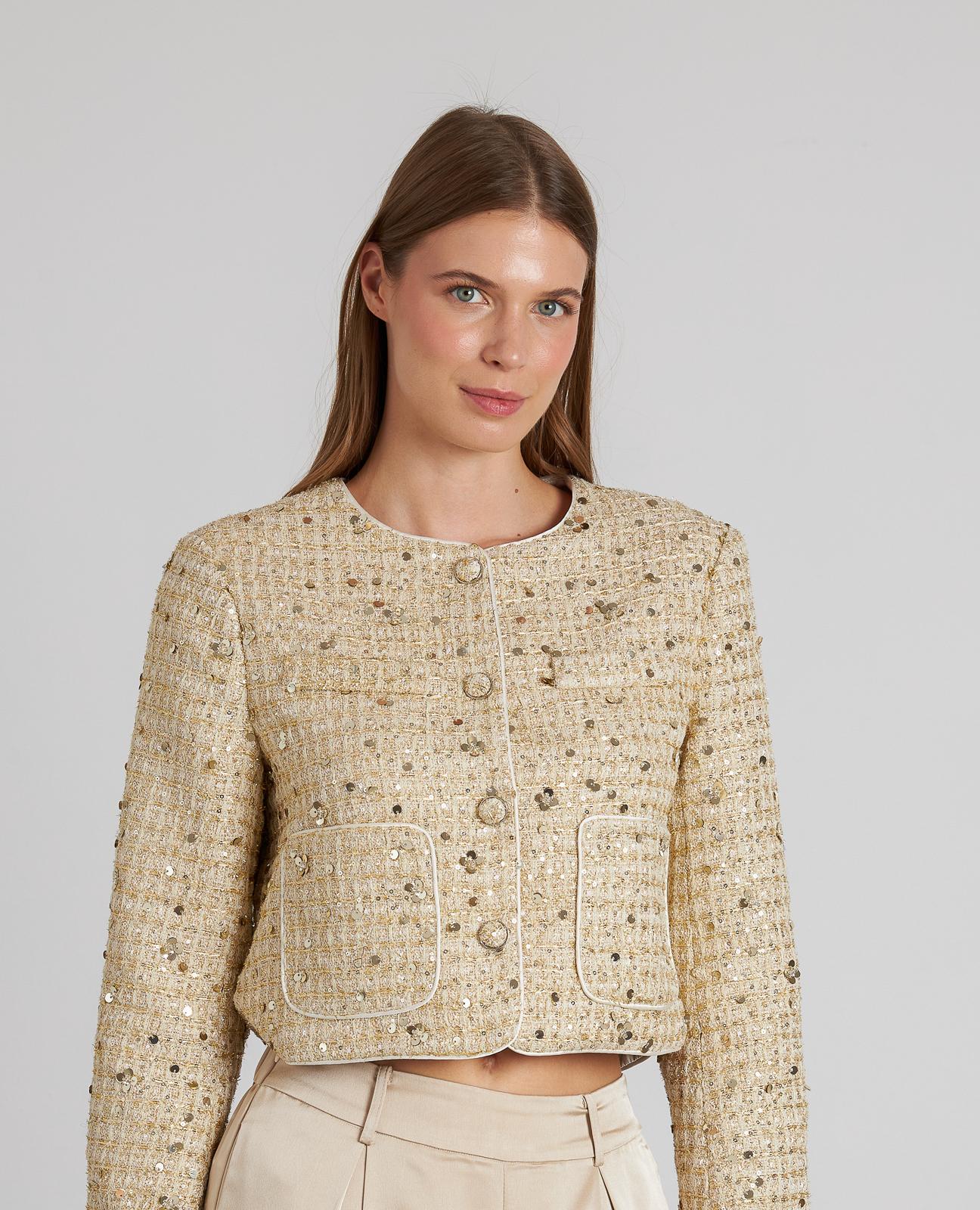 CHAQUETA ESTRUCTURA LENTEJUELAS - Image 3