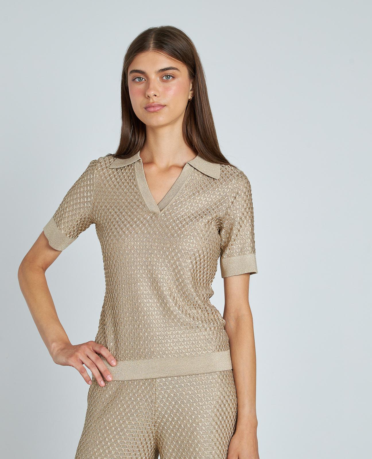 TOP PUNTO TEXTURA METALIZADO - Image 3