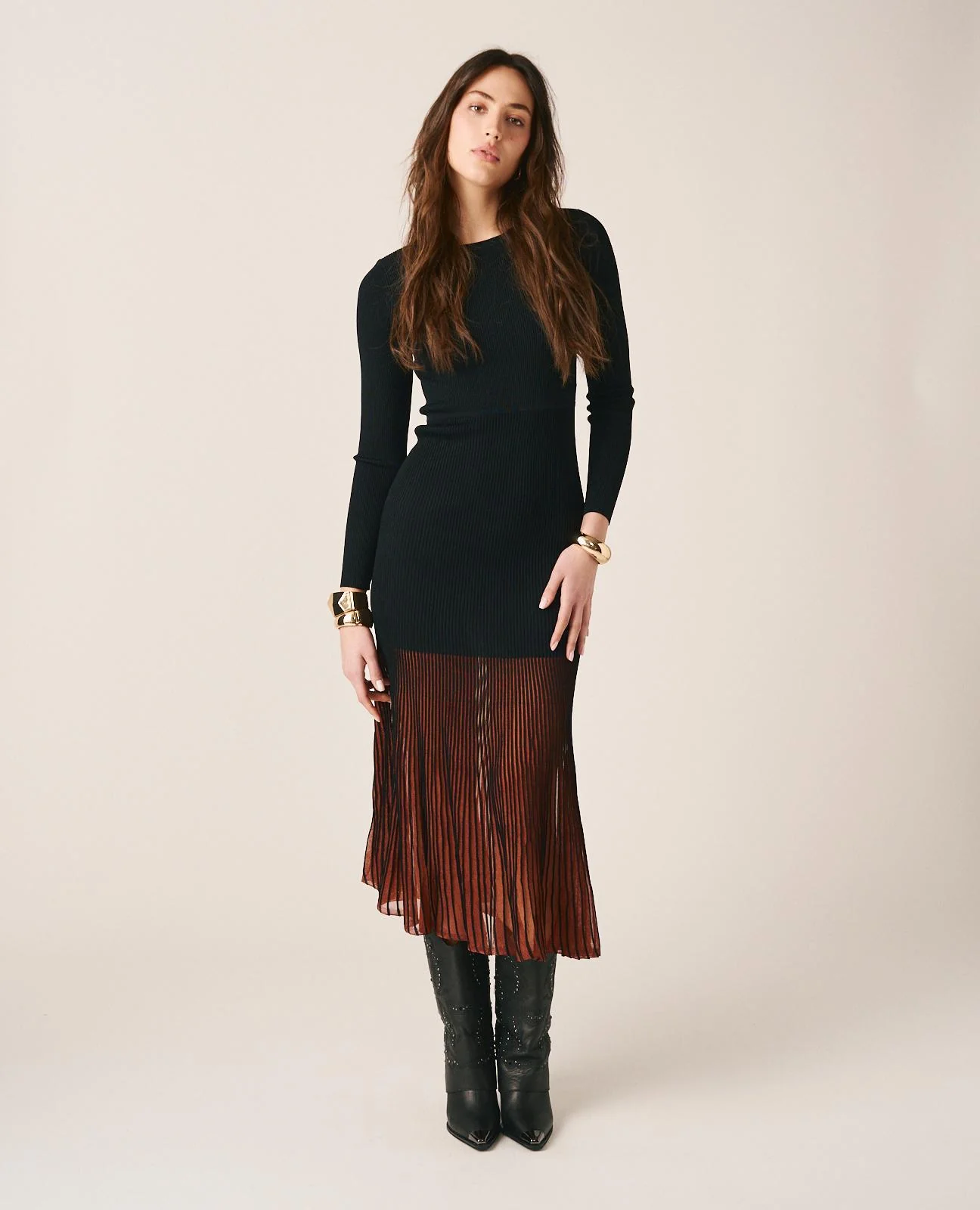 VESTIDO FALDA PLISADA - Image 3